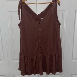 LOFT Brown Sleeveless Dress